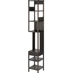 Karakter Lungangolo shelf, left, black oiled smoked oak