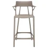Kartell A.I. bar stool, 65 cm, grey