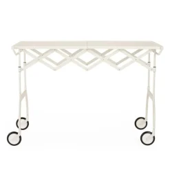 Kartell Battista folding serving trolley/side table, white
