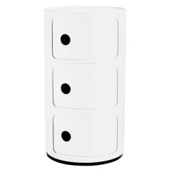 Kartell Componibili Recycled storage unit, 3 modules, matt white