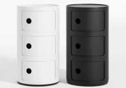 Kartell Componibili Recycled storage unit, 3 modules, matt white