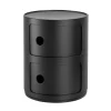 Kartell Componibili Recycled storage unit, 2 modules, matt black