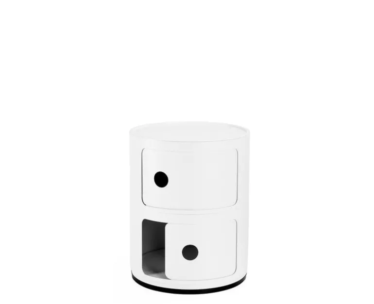 Kartell Componibili Recycled storage unit, 2 modules, matt white