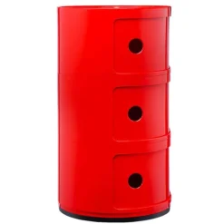 Kartell Componibili storage unit, 3 modules, red