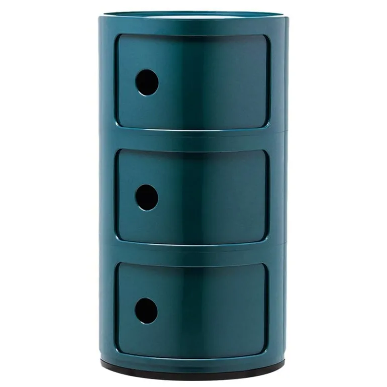 Kartell Componibili storage unit, 3 modules, blue