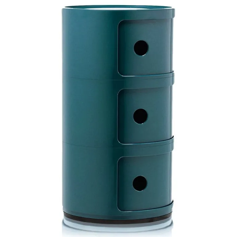 Kartell Componibili storage unit, 3 modules, blue