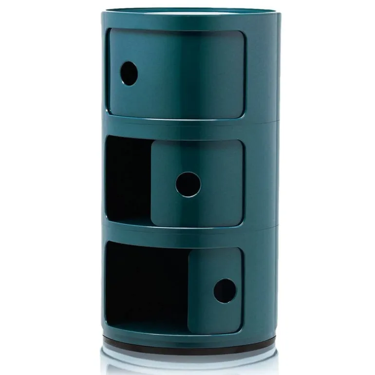 Kartell Componibili storage unit, 3 modules, blue