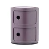 Kartell Componibili storage unit, 2 modules, purple