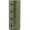 Kartell Componibili storage unit, 4 modules, green