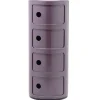 Kartell Componibili storage unit, 4 modules, purple