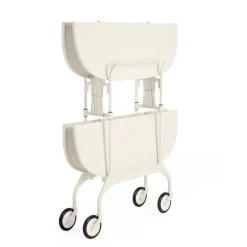 Kartell Gastone folding serving trolley/side table, white