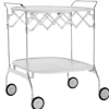 Kartell Gastone folding trolley, white - chrome