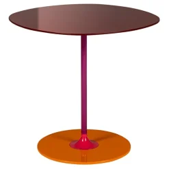 Kartell Thierry side table, 45 x 45 cm, burgundy