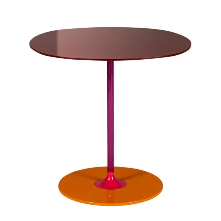Kartell Thierry side table, 45 x 45 cm, burgundy