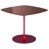 Kartell Thierry side table, 50 x 50 cm, burgundy