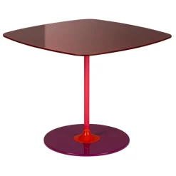 Kartell Thierry side table, 50 x 50 cm, burgundy