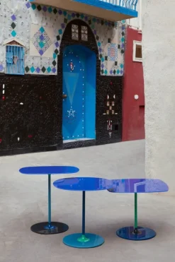 Kartell Thierry side table, 33 x 50 cm, blue