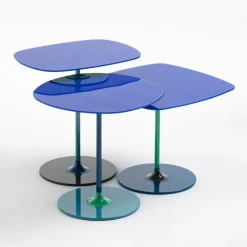 Kartell Thierry side table, 33 x 50 cm, blue