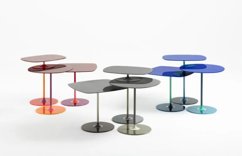 Kartell Thierry side table, 33 x 50 cm, grey