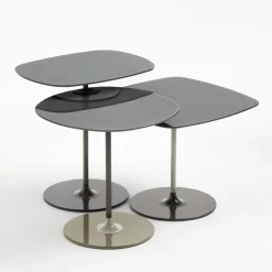 Kartell Thierry side table, 45 x 45 cm, grey