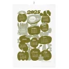 Kauniste Calendar kitchen towel 2025, green