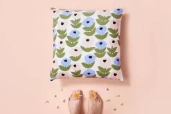 Kauniste Flora cushion cover, blue