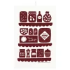 Kauniste Keittiössä tea towel, red