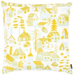 Kauniste Mökkilä cushion cover, yellow