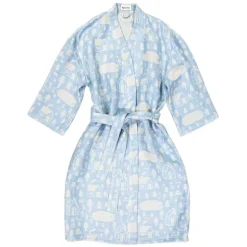 Kauniste Sauna bath robe, light blue