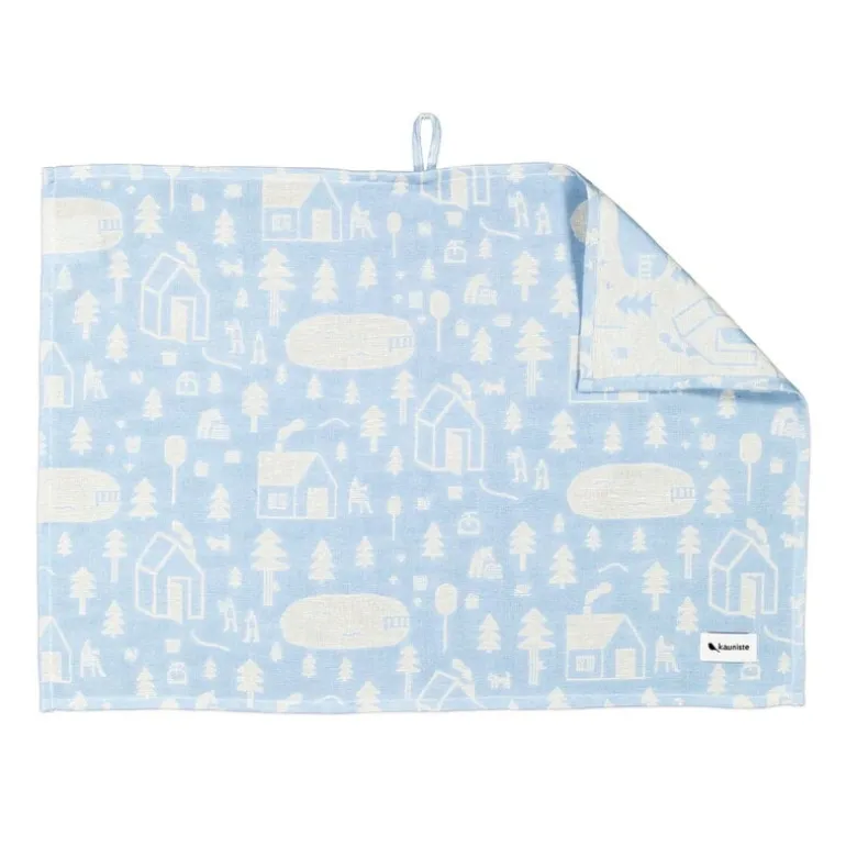 Kauniste Sauna hand towel, light blue
