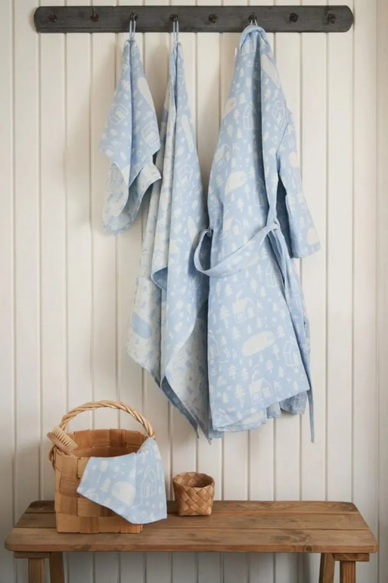 Kauniste Sauna hand towel, light blue