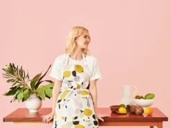 Kauniste Tutti Frutti apron, olive green