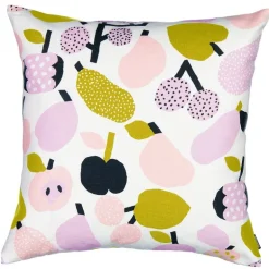 Kauniste Tutti Frutti cushion cover, olive green