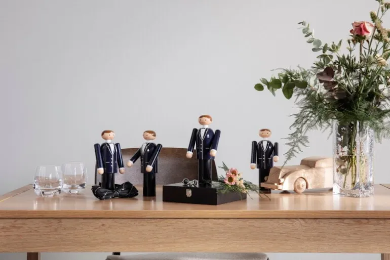 Kay Bojesen Denmark Groom, blue - black - white