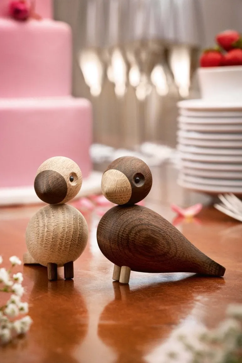 Kay Bojesen Denmark Lovebirds 2 pcs, oak - smoked oak