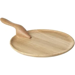 Kay Bojesen Denmark Menageri serving plate with handle, oak