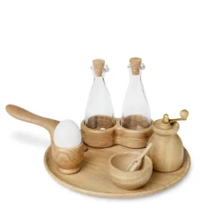 Kay Bojesen Denmark Menageri serving plate with handle, oak