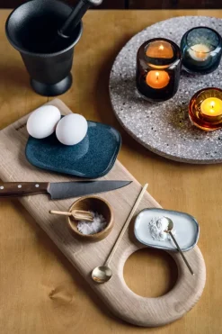 Kay Bojesen Denmark Menageri salt cellar with spoon, oak