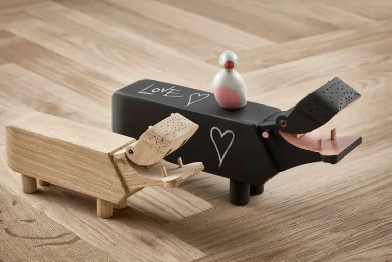 Kay Bojesen Denmark Wooden Hippo, black