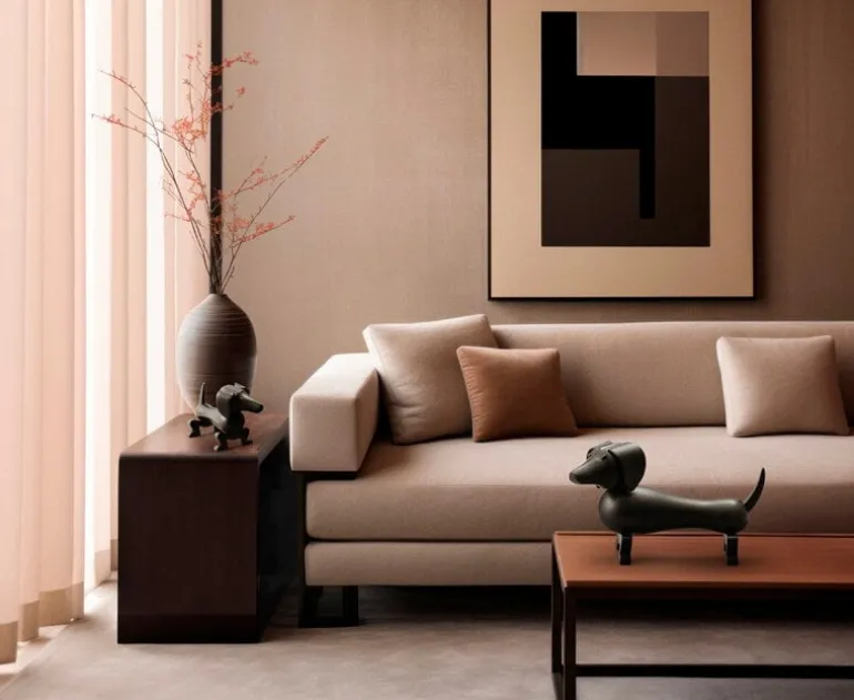 Kay Bojesen Denmark Wooden dog, small, dark stained oak