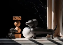 Kay Bojesen Denmark Wooden dog, small, dark stained oak