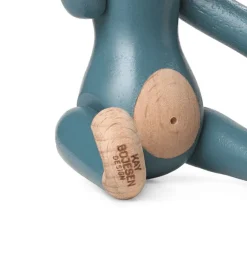 Kay Bojesen Denmark Wooden monkey, mini, vintage blue