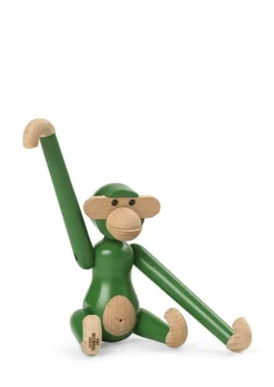 Kay Bojesen Denmark Wooden monkey, mini, vintage green
