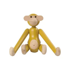 Kay Bojesen Denmark Wooden monkey, mini, vintage yellow