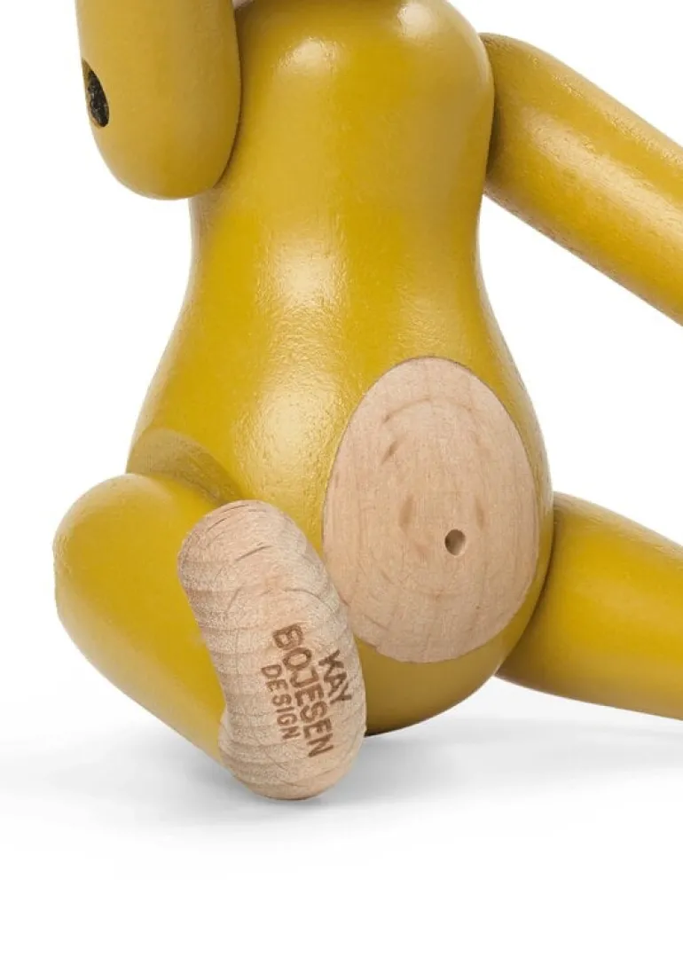 Kay Bojesen Denmark Wooden monkey, mini, vintage yellow