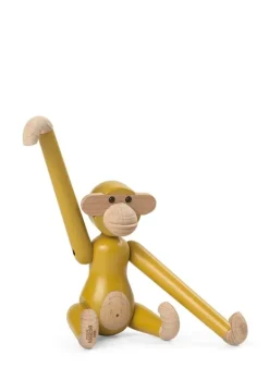 Kay Bojesen Denmark Wooden monkey, mini, vintage yellow