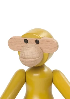 Kay Bojesen Denmark Wooden monkey, mini, vintage yellow