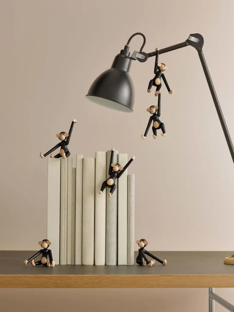 Kay Bojesen Denmark Wooden Monkey, mini, dark stained oak