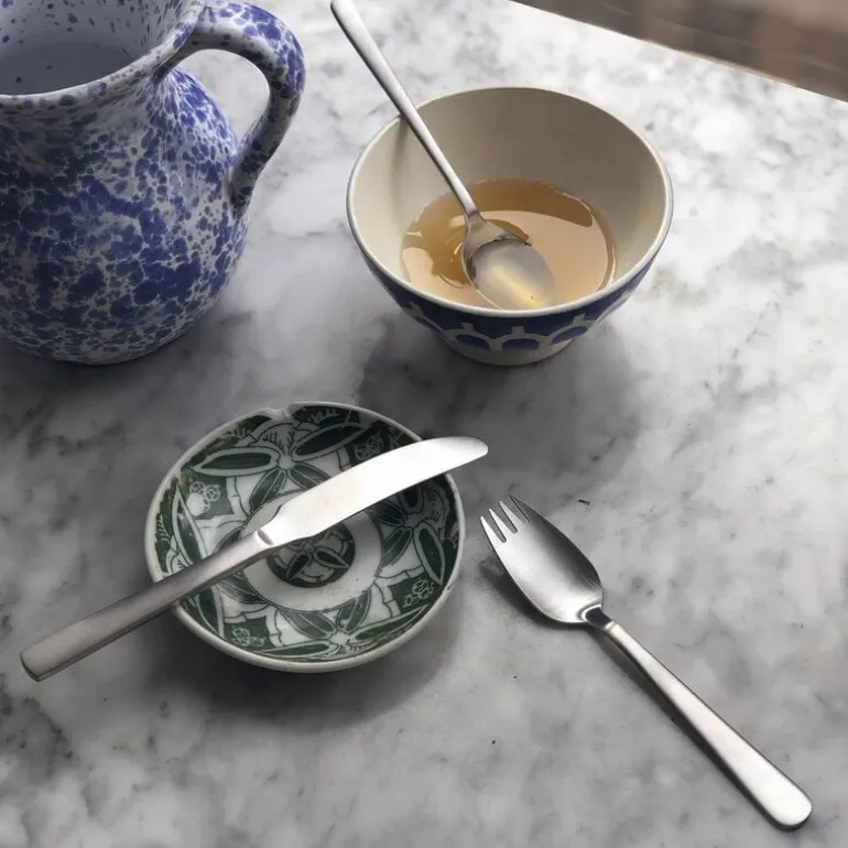 Kay Bojesen Grand Prix children's set, polished stainless steel