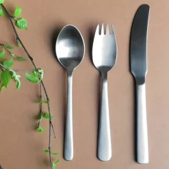 Kay Bojesen Grand Prix children's set, polished stainless steel